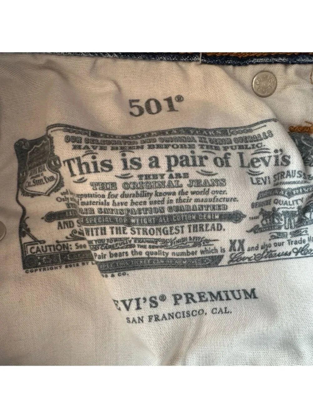 Levi's Womens 25 Shorts 501 Button Fly Cut Off Distressed Denim Jean Shorts READ